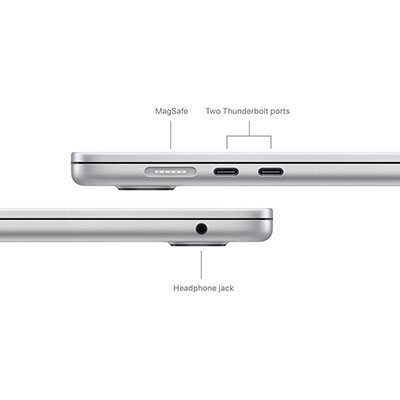 Apple - MacBook Air 15-inch Laptop - Apple M3 chip - 8GB Memory - 256GB SSD (Latest Model) - Silver