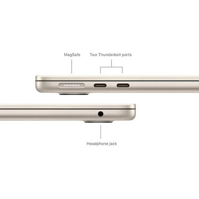 Apple - MacBook Air 13-inch Laptop - Apple M3 chip - 8GB, 256GB SSD - Starlight