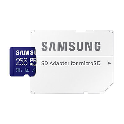 Samsung - Pro Plus + Adapter 256GB microSDXC Memory Card, Up-to 180MB/s