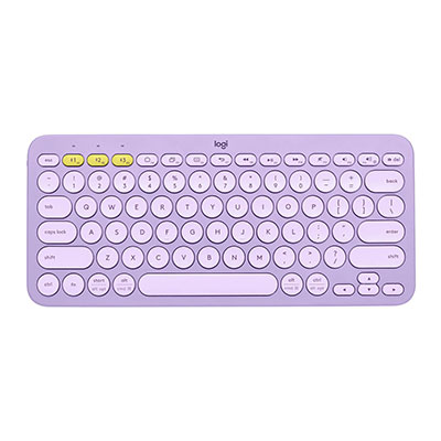 Logitech - K380 Multi-Device Bluethoot Keyboard - Lavender Lemonade