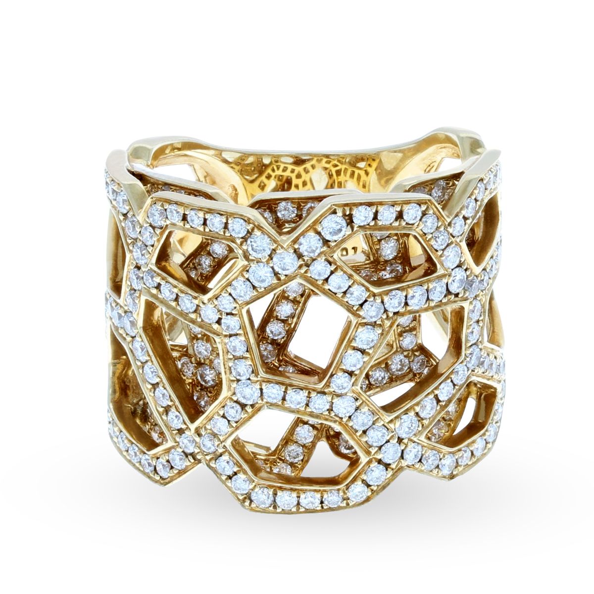 Fancy Yellow Gold Diamond Ring 14KT, 1.57 Carats
