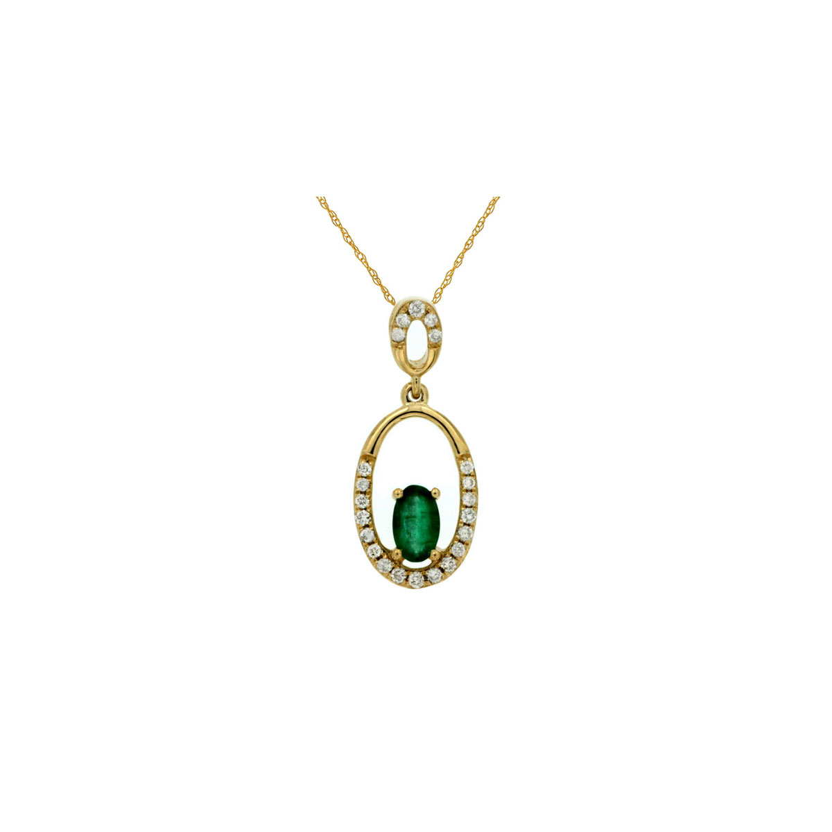 Emerald & Diamond Pendant, Royal C6485E