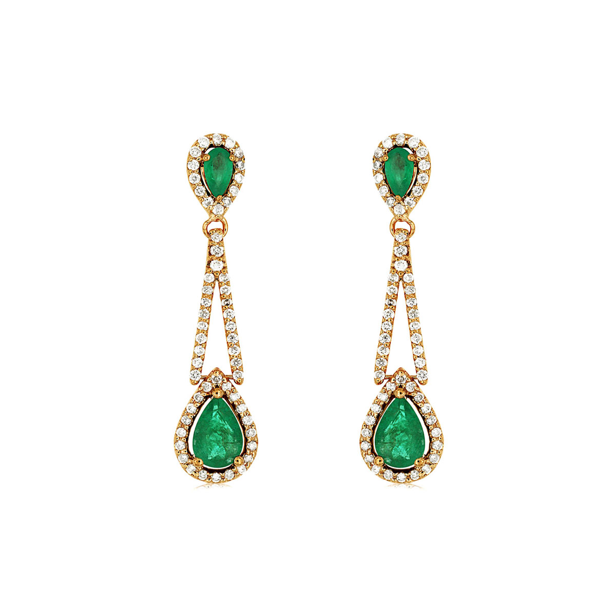 Emerald & Diamond Earring, Royal C7165EM