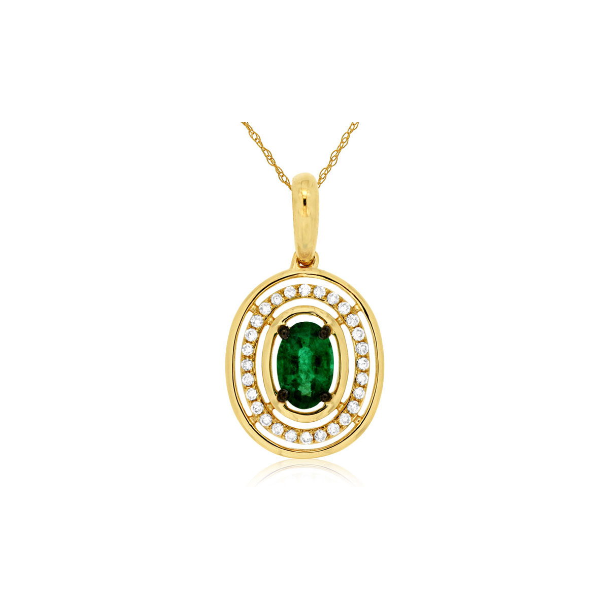 Emerald & Diamond Pendant, Royal C7776EM
