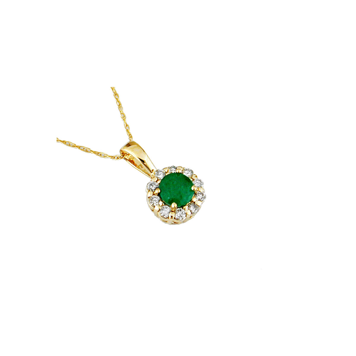Emerald & Diamond Pendant, Royal P3762EM