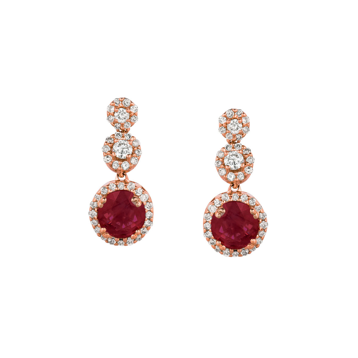 Ruby & Diamond Earring, Royal PC6616R
