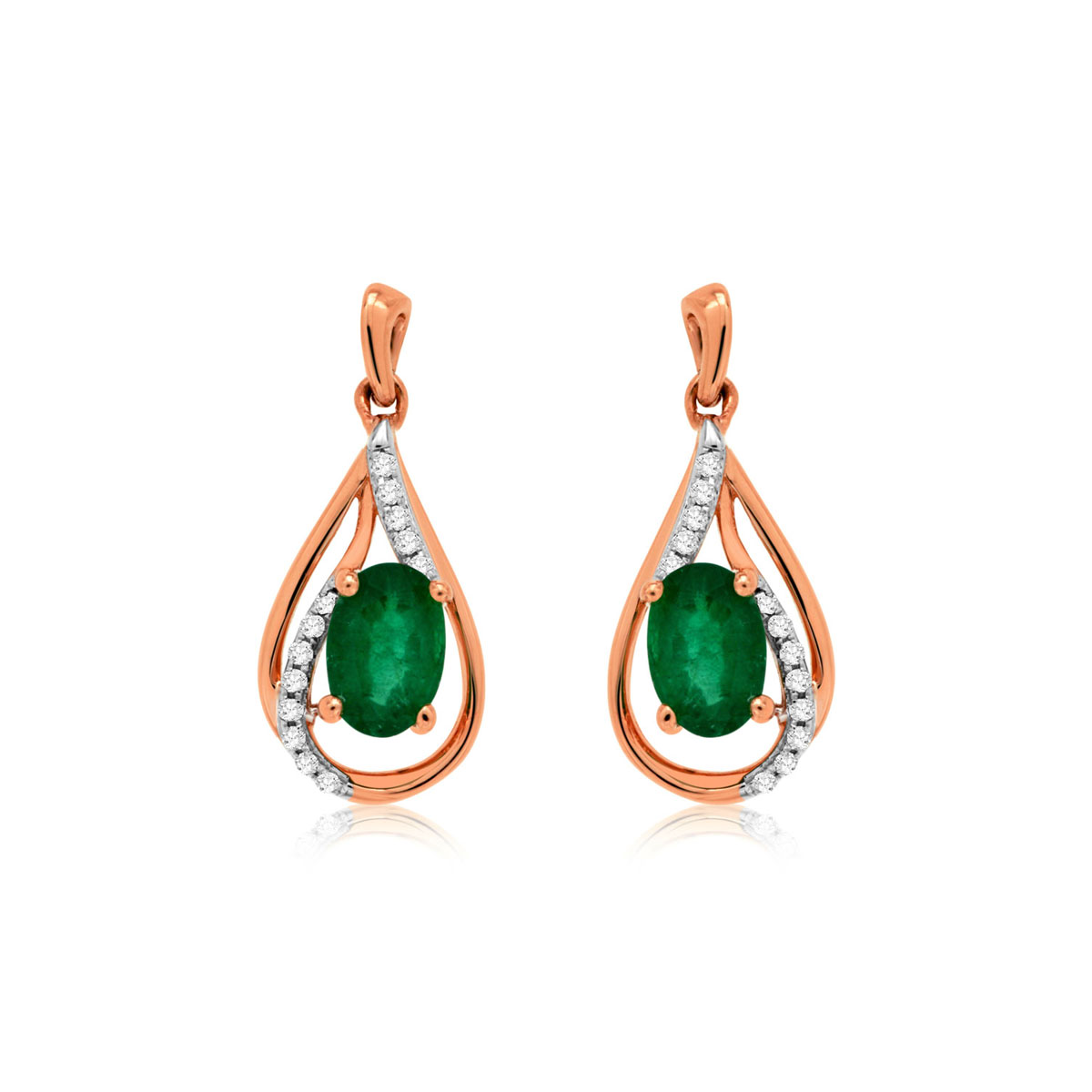 Emerald & Diamond Earring, Royal PC6805E
