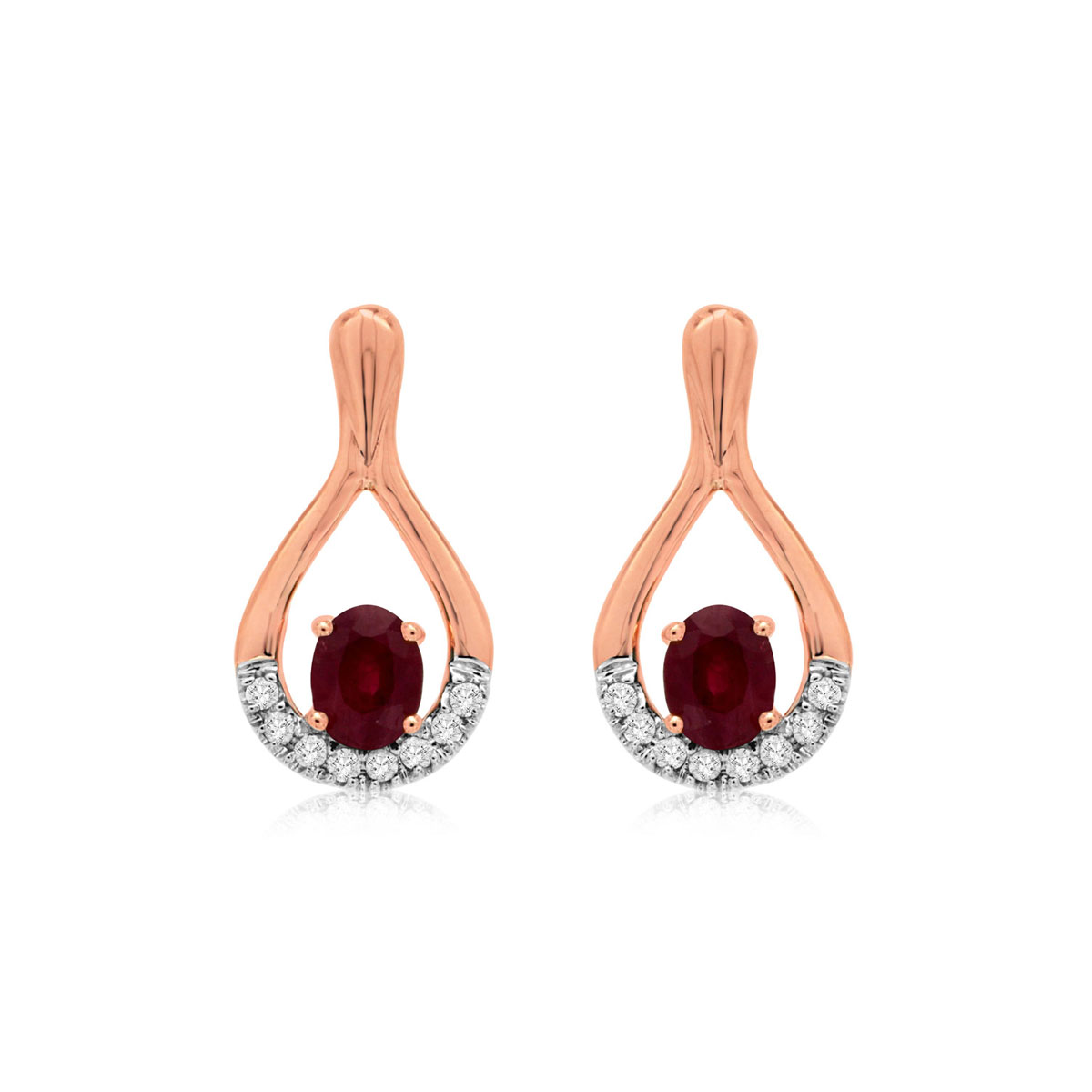 Ruby & Diamond Earring, Royal PE3889R