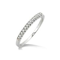 White Gold Stackable Diamond Band 14KT, 0.10 Carats