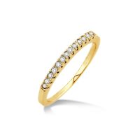 Yellow Gold Stackable Diamond Band 14KT, 0.10 Carats