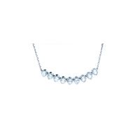 Necklace with Pear-Shaped Diamonds 14KT