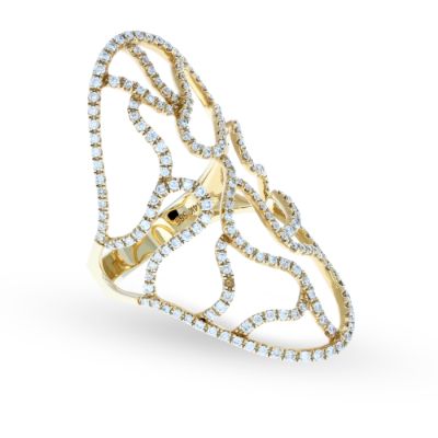 Yellow Gold Fashion Diamond Ring 14KT