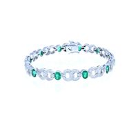 Fancy Emerald Diamond Bracelet 18KT