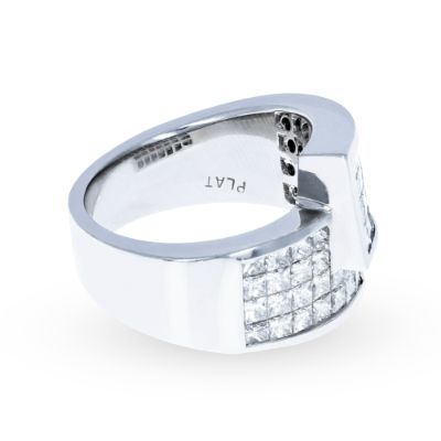 Platinum Princess Cut Diamond Ring 18KT