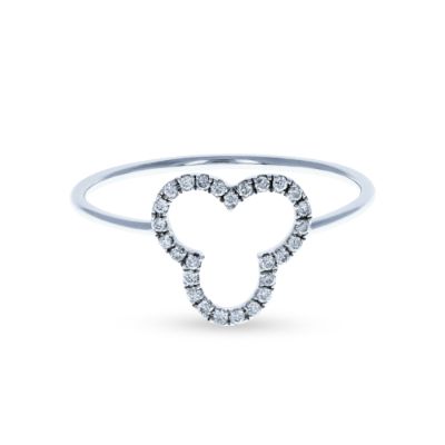 White Gold Petite Diamond Ring 18KT