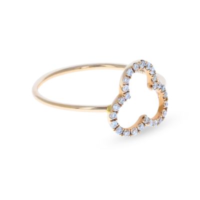 Rose Gold Petite Diamond Ring 18KT