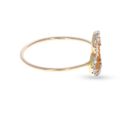 Rose Gold Petite Diamond Ring 18KT