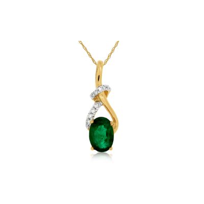 Emerald & Diamond Pendant, Royal C6058EM