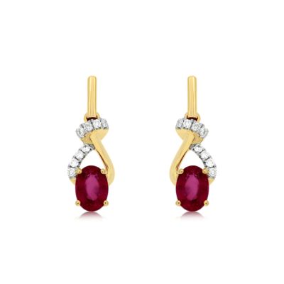 Ruby & Diamond Earring, Royal C6059RB