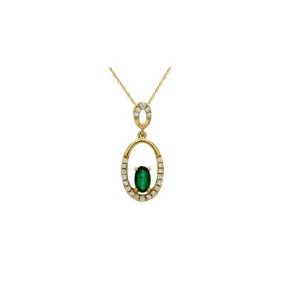 Emerald & Diamond Pendant, Royal C6485E