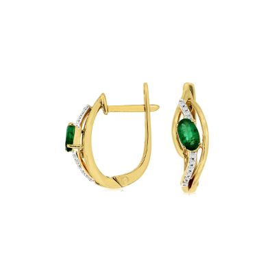 Emerald & Diamond Earring, Royal C7207EM