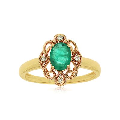 Emerald & Diamond Ring, Royal C7245EM