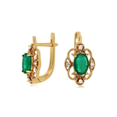 Emerald & Diamond Earring, Royal C7246EM