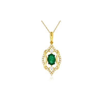 Emerald & Diamond Pendant, Royal C7777EM