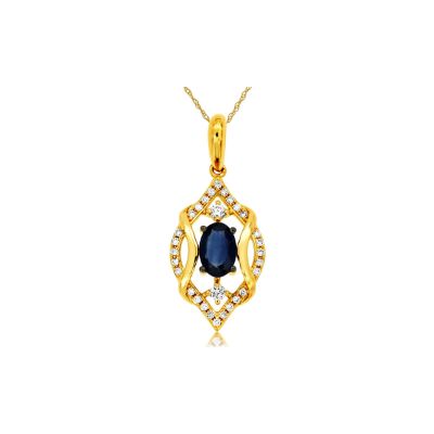 Sapphire & Diamond Pendant, Royal C7777SP