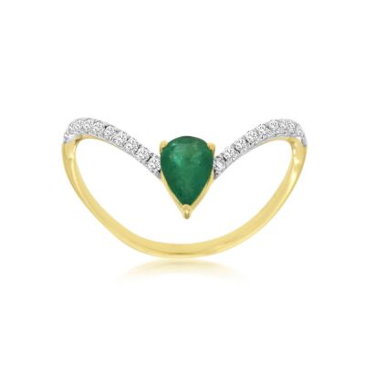 Emerald & Diamond Ring, Royal C8068EM