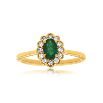 Emerald & Diamond Ring, Royal C8249EM