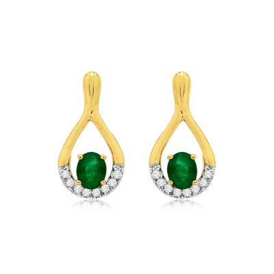 Emerald & Diamond Earring, Royal E3889EM