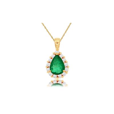 Emerald & Diamond Pendant, Royal P3826EM