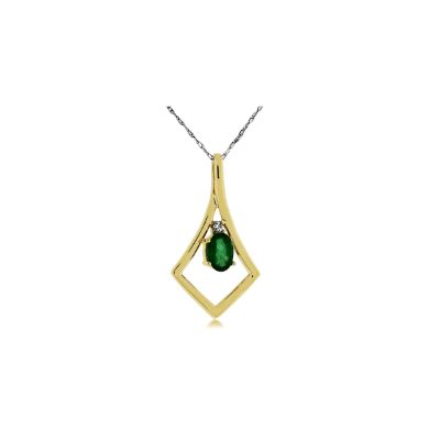 Emerald & Diamond Pendant, Royal P3841EM