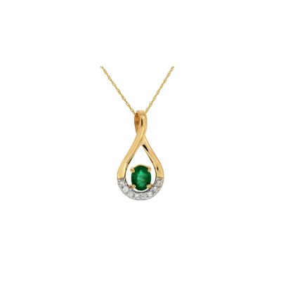 Emerald & Diamond Pendant, Royal P3889EM