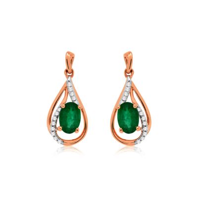 Emerald & Diamond Earring, Royal PC6805E