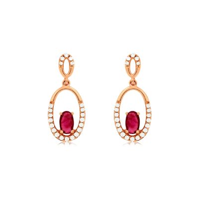 Ruby & Diamond Earring, Royal PC6970R