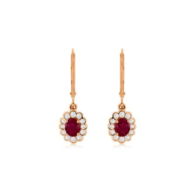 Ruby & Diamond Earring, Royal PC8236R