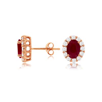 Ruby & Diamond Earring, Royal PE3788R