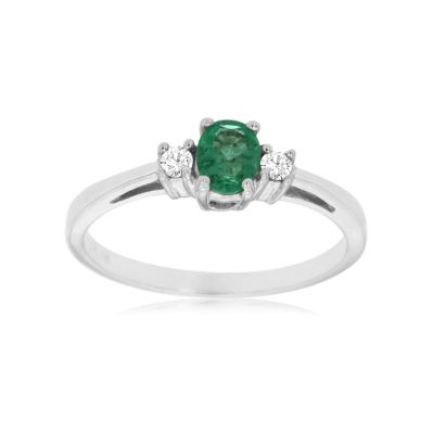 Emerald & Diamond Ring, Royal W3106EM