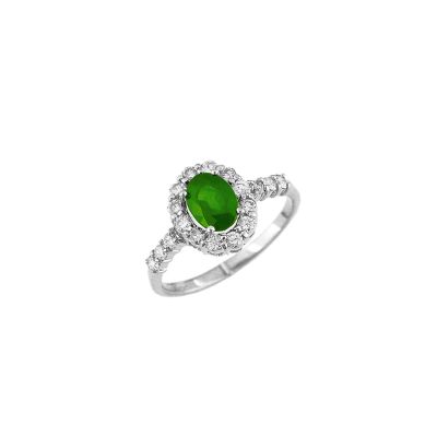 Emerald & Diamond Ring, Royal W3788EM