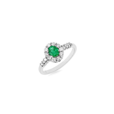 Emerald & Diamond Ring, Royal W3789EM