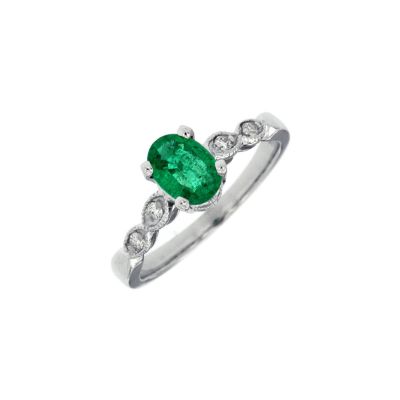 Emerald & Diamond Ring, Royal W3886EM