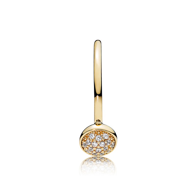 Dazzling Droplet Ring 14K Gold, Clear CZ