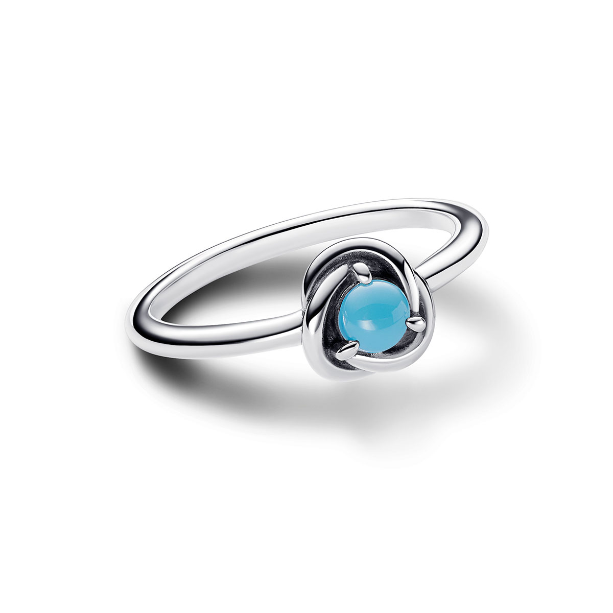 Turquoise Blue Eternity Circle Ring