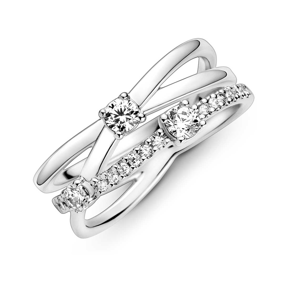 Sparkling Triple Band Ring