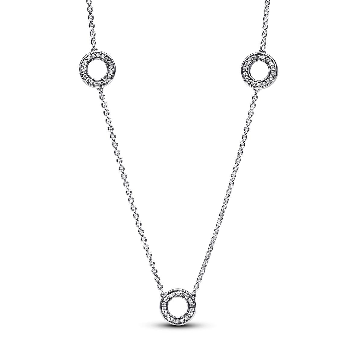 Pavé Circles Chain Necklace