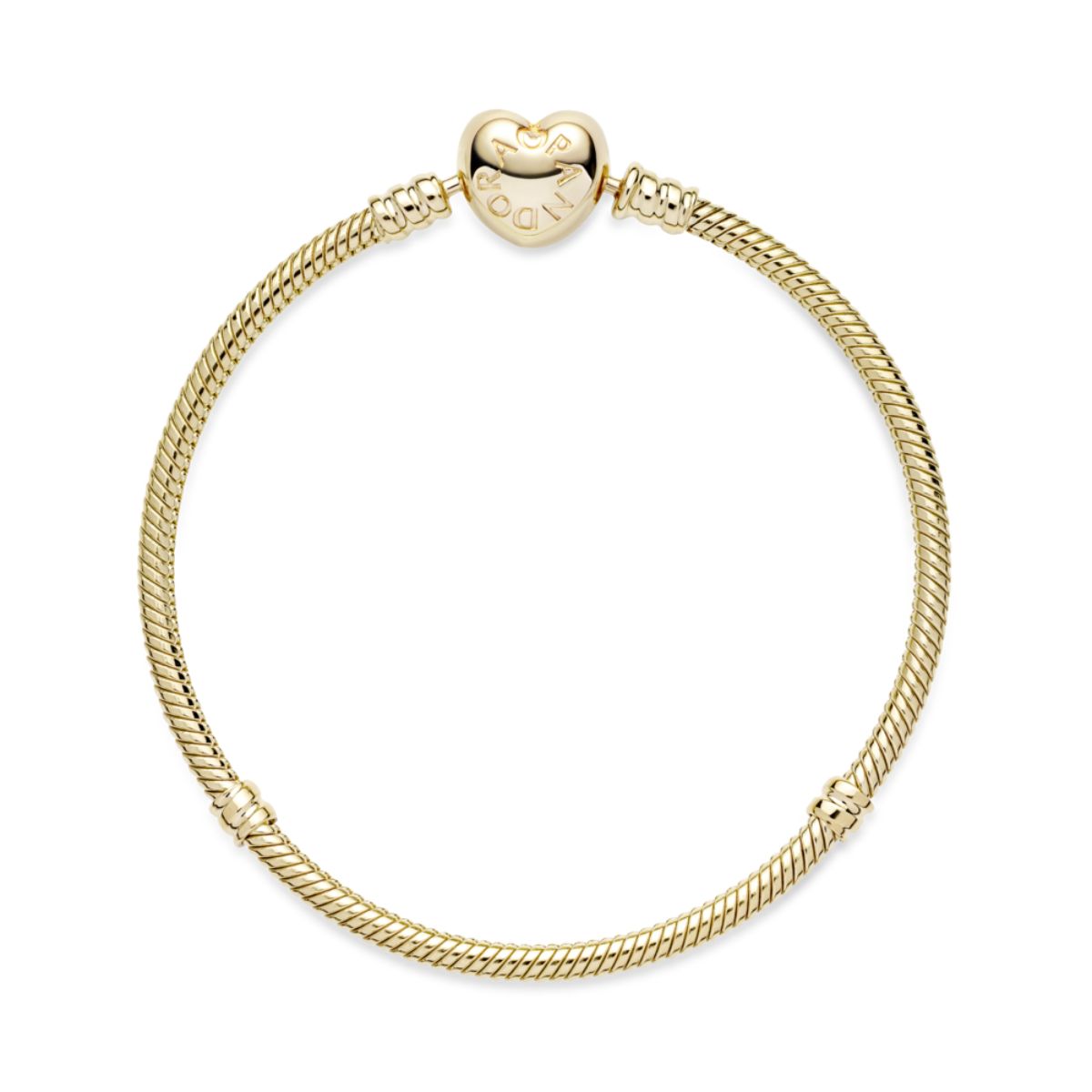 Pandora Moments Heart Clasp Snake Chain Bracelet 23cm / 9.0