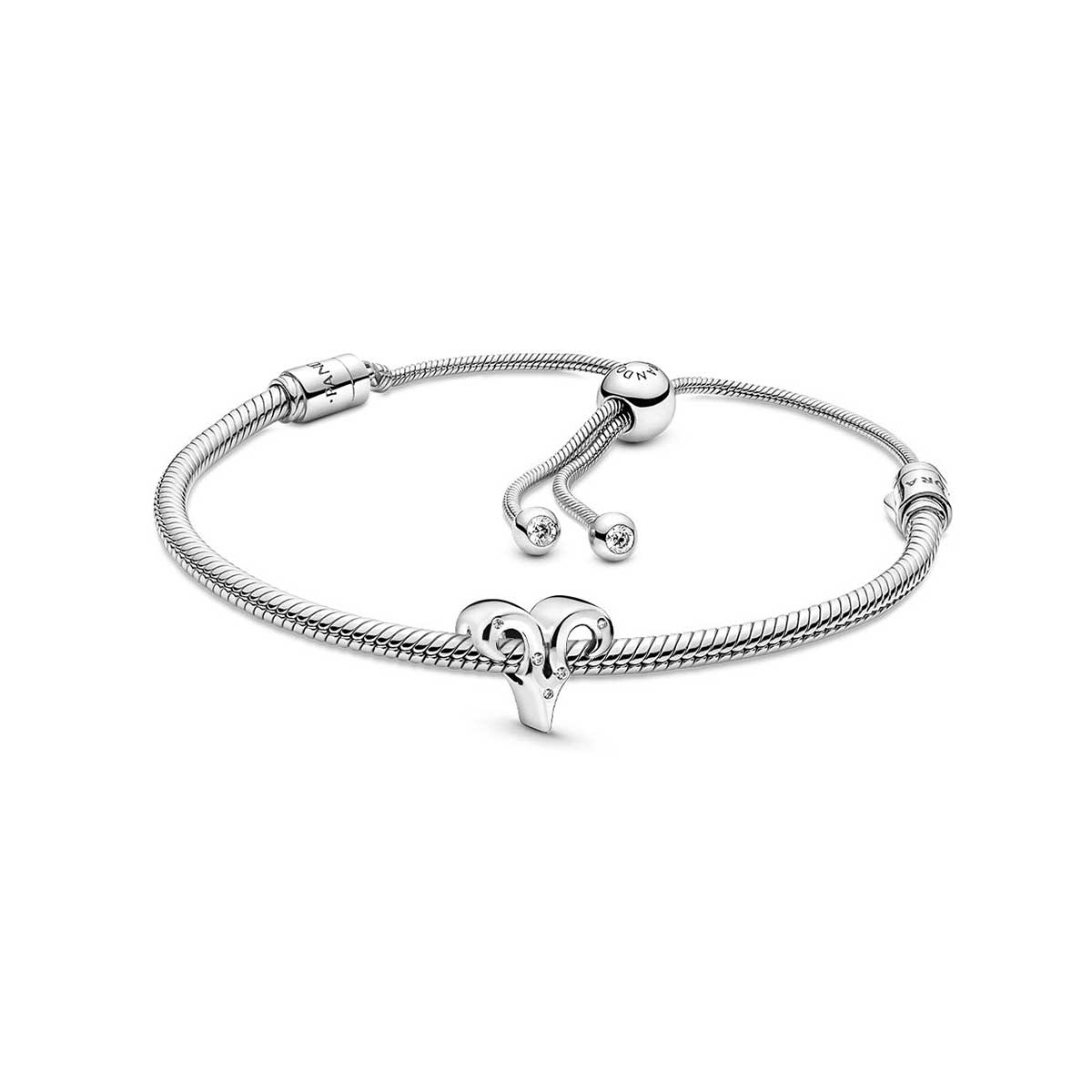 Aries Zodiac Snake Chain Slider Bracelet Set