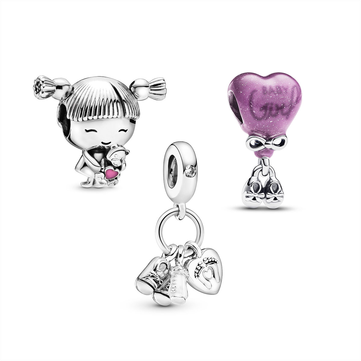 It's a Girl! Gender Reveal Charm Trio